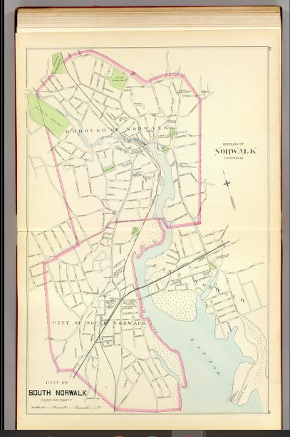 Map of the City of Norwalk CT